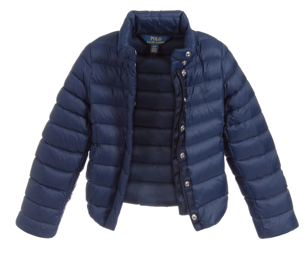NUOVISSIME ETICHETTE RAGAZZE POLO RALPH LAURENBLUE PONY PIUMINO CAPPOTTO 4T PREZZO AL PUBBLICO £149