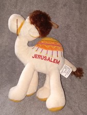 Cute Stuffed Plush Camel Doll with Jerusalem Embroidered Under Saddle souvenir