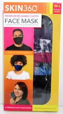 Skin 360 Premium Reusable Cloth Face Mask Multi-Color - 6 PACK