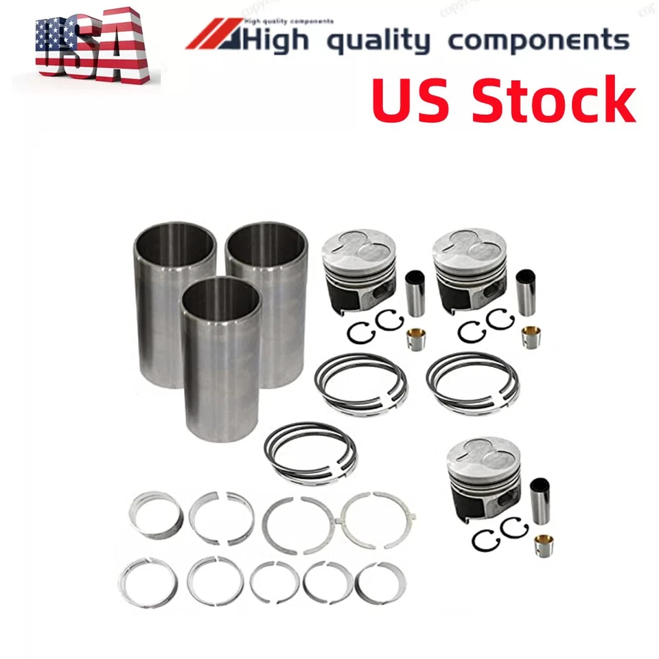 Overhaul Rebuild Kit with 3PCS connecting rod for  Kubota D1105 Engine - Image 3 of 4