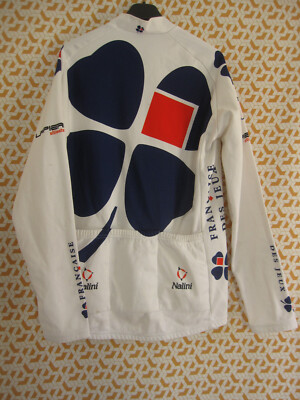 Maillot Cycliste Intégral Manche Longue FDJ - Nalini - Taille 5/XL - Blanc