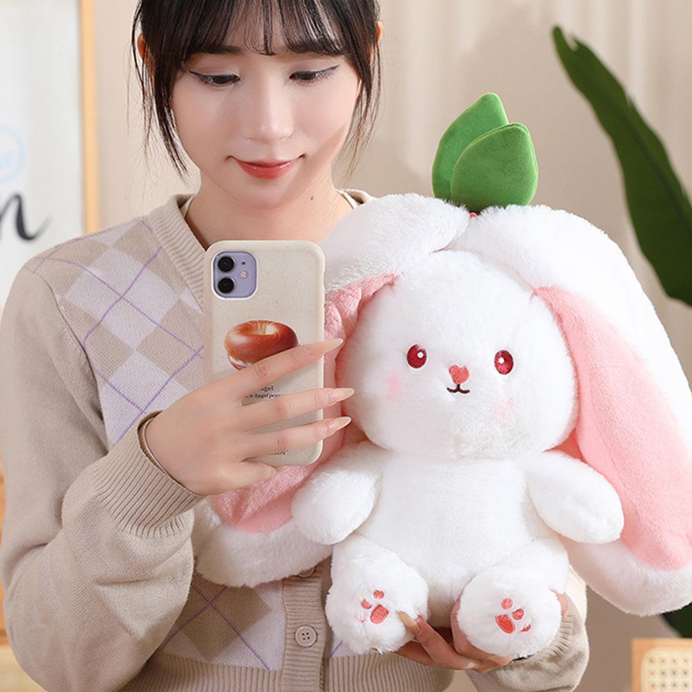Bunny Plush Toys -Rabbit Bunny Stuffed Animal Doll Plush Bunny -with Carrot - Picture 7 of 17