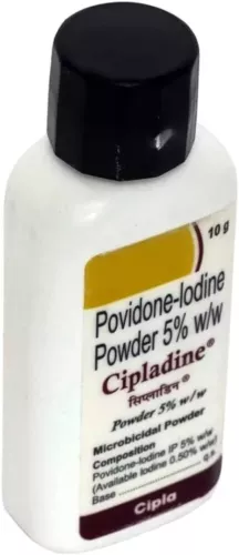 5er Pack Cipladin Povidon Jod 5% mikrobizides Pulver Hautinfektionen 10g - Bild 3 von 3