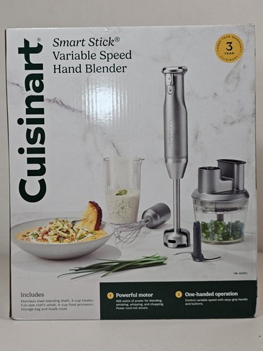Cuisinart Smart Stick Zmienna prędkość Blender ręczny Robot kuchenny HB-400 szt. Zapieczętowany