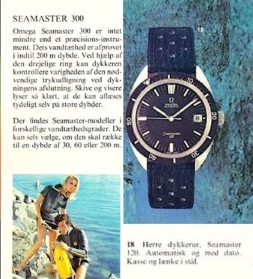 19mm or 20mm Genuine CORfAM® Watch Strap for Vintage Omega Seamaster 300 or 120 - Photo 1/4