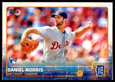 2015 TOPPS UPDATE #US53 DANIEL NORRIS ROOKIE CARD DETROIT TIGERS/RC. rookie card picture