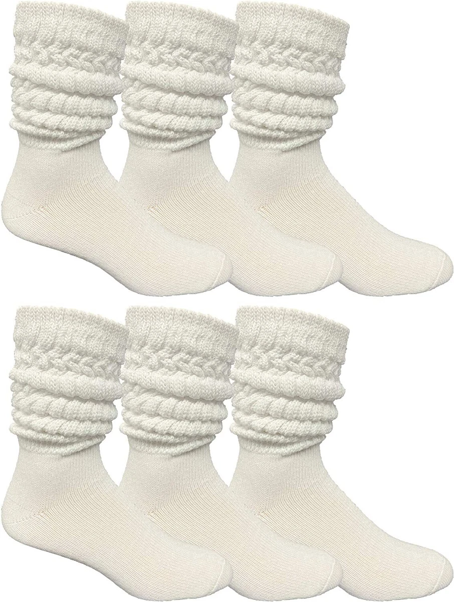 Yacht & Smith Men's Cotton Extra Heavy Slouch Socks, Boot Sock (6