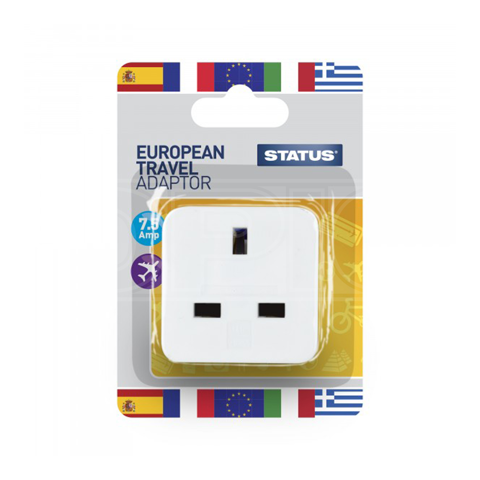 European Travel Adaptor - Single pack - Indoor Use Only - STATUS SEUROAB112