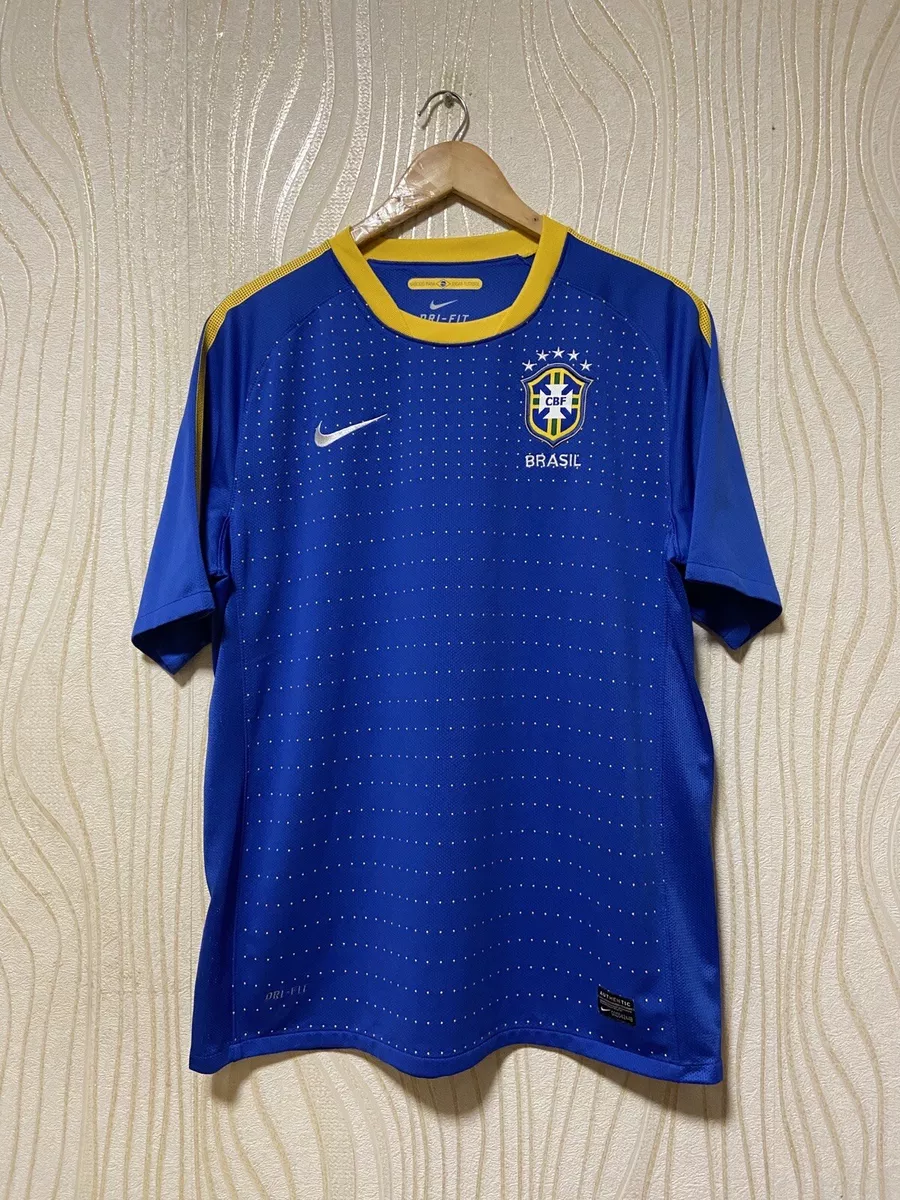 BRAZIL 2010 2011 AWAY FOOTBALL SHIRT SOCCER JERSEY NIKE 369251 493 sz L MEN