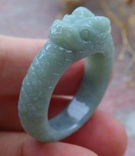 Video Certified Green Natural A JADE Jadeite RING Dragon NO.11    107692