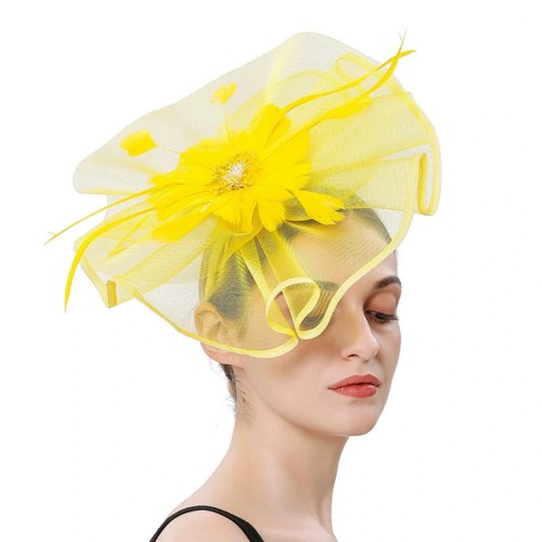 Mesh Kentucky Fascinators Headband Flower Feather Derby Tea Party Hat for Women - Picture 13 of 24