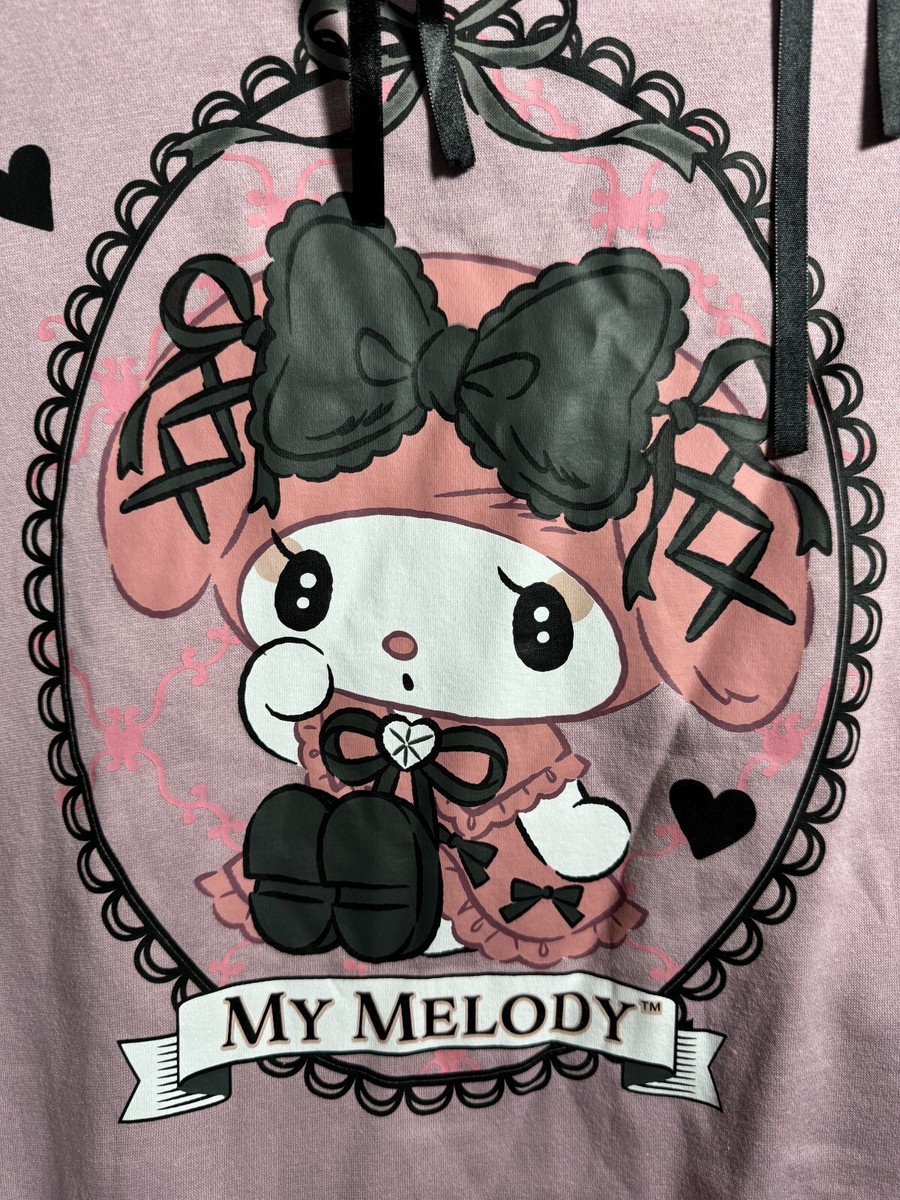 その他 mymelody My Melody Lolita Lace 3D Ear Oversized Hoodie Womens M Hot