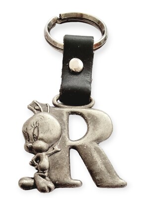 R Tweety Bird Personalized Keychain 2000 Warner Bros Initial R