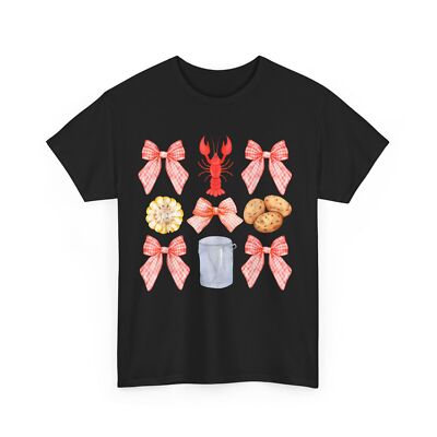 HOT Crawfish Seafood Lovers Pink Bow Cute Coquette Crawfish Boil Cute T-shirt