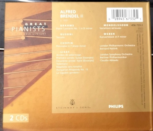 ALFRED BRENDEL 2 CD'S SET PHILIPS EMI GREAT PIANIST AS NEW - Picture 4 of 4