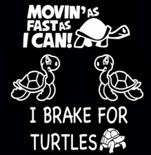 Cute Turtle Collection Vinyl Decal Car Window Tumbler Laptop Tablet Notebook