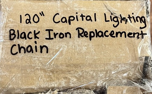 120" Replacement Chain for Capital Lighting Pendants / Chandeliers in Black Iron - Picture 3 of 3