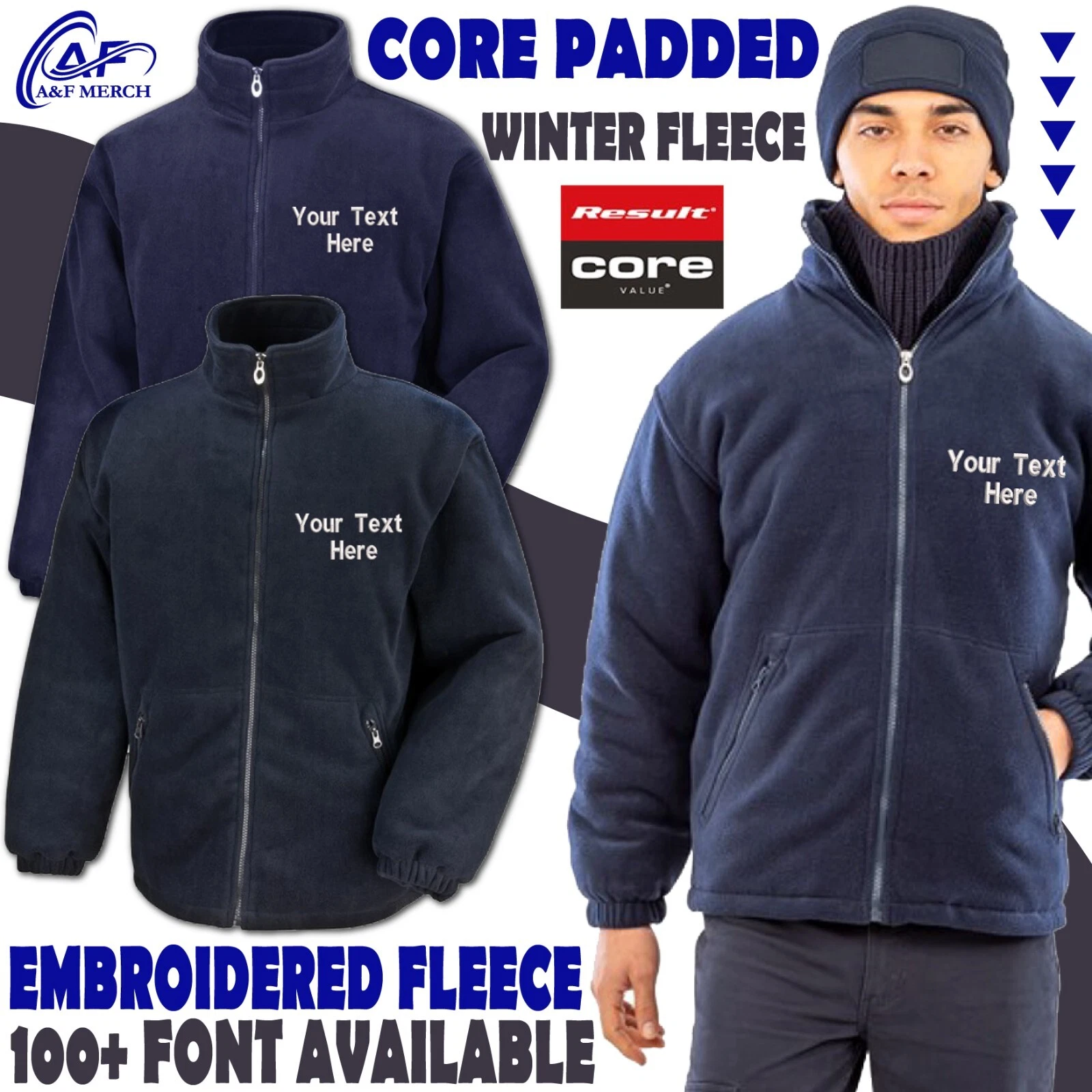 Personalised Custom Embroidered Result Core Padded Winter Fleece Jacket R219X
Opens in a new window