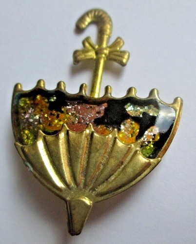 Broche fleure en émal closonné rouge, jaune et or des années 1980