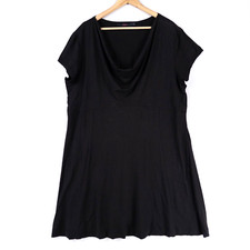 Rimini Dress Womens Sz 7 US Plus 22/24 Black Viscose Stretch Knit Knee Length