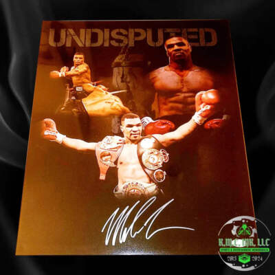 *IRON MIKE TYSON SIGNED AUTOGRAPHED 16X20 3FACES OF TYSON COLLAGE W/ JSA CERT* #