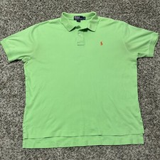 Polo by Ralph Lauren Mens Size XL Light Green Short Sleeve Polo Shirt