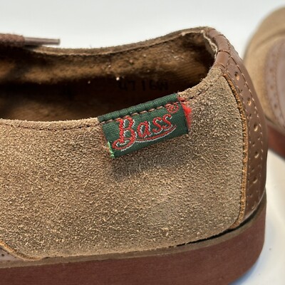 GH Bass RARE Mens Tan Saddle Oxford Size 8.5 Suede Leather  display picture 1