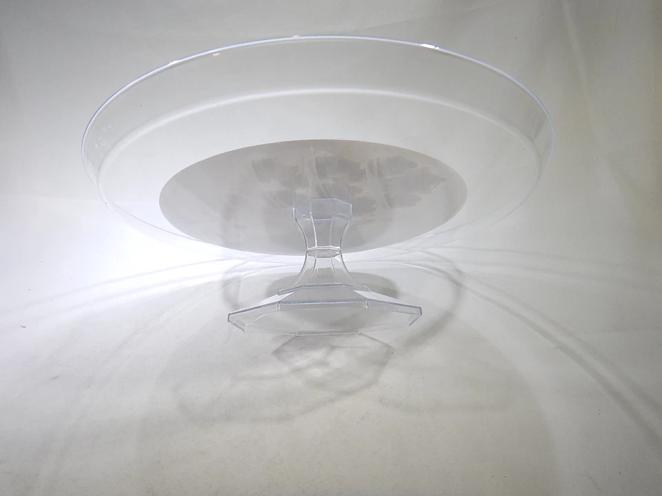 Soporte de plástico transparente para pasteles de postre para servir artículos medianos 11,5" de Amscan TF Foto 4 de 4
