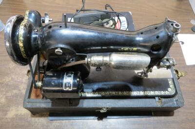 Admiral star sewing machine with peddle and case