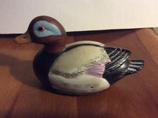 Vintage Jasco Lint Brush Mallard Duck Decoy Figurine Ceramic Hand Painted