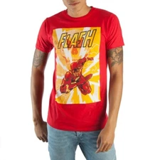 Size XL - The Flash T-Shirt Red DC Comics Justice League Tee Tshirt Gift