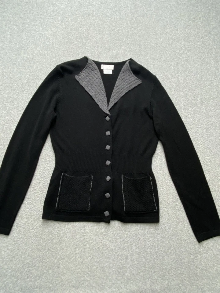 Suéter Bibleot Mujer Cárdigan de Lana Mediano Tejido Bolsillos Abotonados Foto 4 de 4