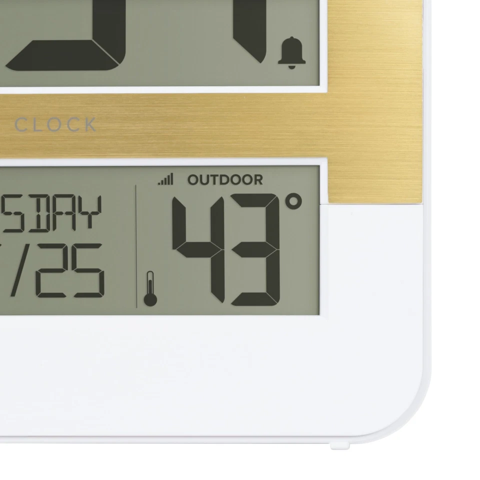 L73859 Two-Tone Atomic Digital Clock with Temperature - Image 4 of 4