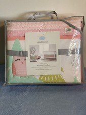 Cloud Island Forest Frolic 4 Pc Nursery Crib Set Doe Owl Pink Infant Baby Girl