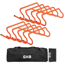 	GHB 10 Pack 8" Agility Hurdles Speed Agility Training Hurdles Detachable Stu...