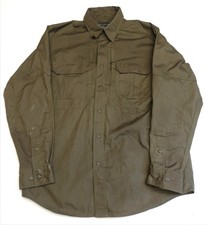 5.11 Tactical Series Shirt Mens M Green Long Sleeve Button Up Mesh Lined Outdoor