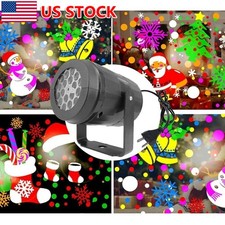 16 Patterns Outdoor Laser Projector Light Christmas Snow Landscape Garden Lamp