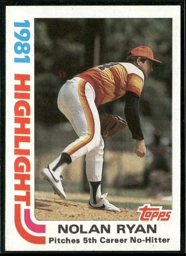 1982 Topps '81 Highlight Nolan Ryan Card #5 ~ NM-MT ~