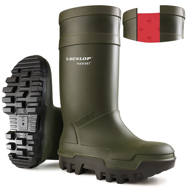 Dunlop Green Purofort Thermo+ Full Safety Wellington - Uk 6 | Eu 39 - Image 2