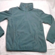 AmazonEssential Girls Fleece Pullover Kangaroo Pocket Quarter Zip Sage Green 8