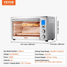 10-In-1 Convection Oven, 28L/29.6Qt Multifunctional Conventional Oven Countertop