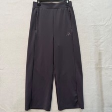 Adidas Womens Wide Leg Pants With Pockets Size MEDIUM Gray Soft Pockets