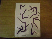 Purple Temporary Tattoo Set - 3 PCS