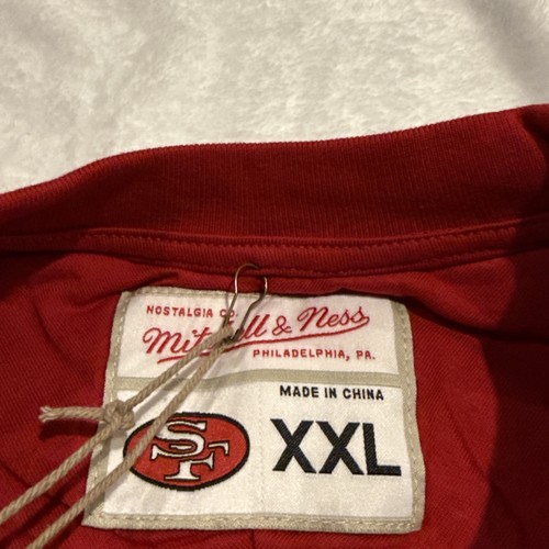 Mitchell & Ness Mens Joe Montana 49ers Throwback Long Sleeve Knit Jersey XXL 2XL - Picture 10 of 13