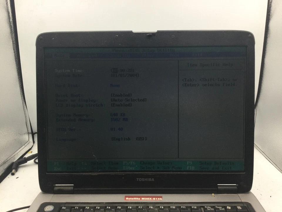TOSHIBA SATELLITE M35X-S149 - INTEL CELERON - 1500MB RAM - READ DESCRIPTION - BB - Image 2 of 4