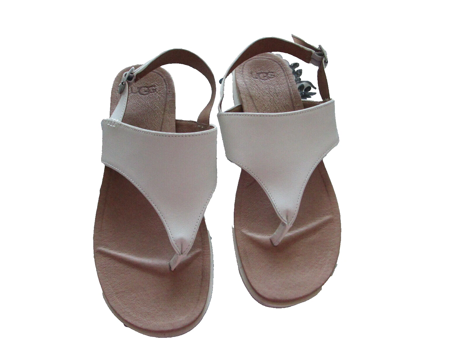 UGG sandalo donna Alessia bianco in pelle con lacci misura 9 5