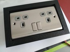 Acoustic Wall Panel Double Socket 2-Gang Spacer Surround 15mm Border  ONLY £4.99