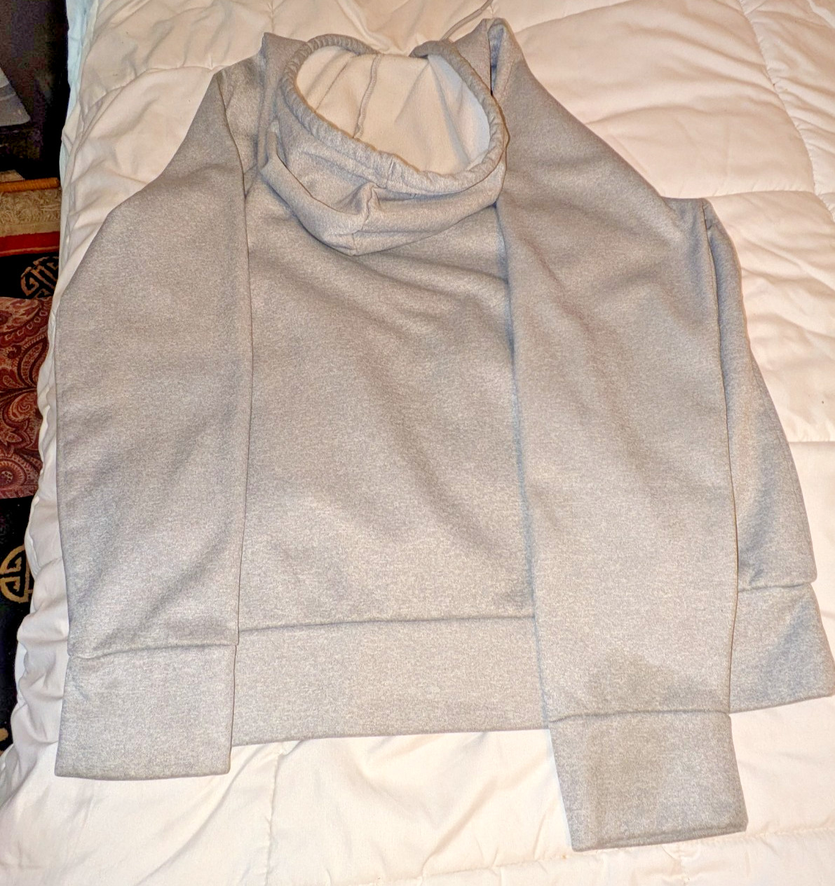Hurley Full Zip Hoodie Sweatshirt Mens Medium light Gray image 3