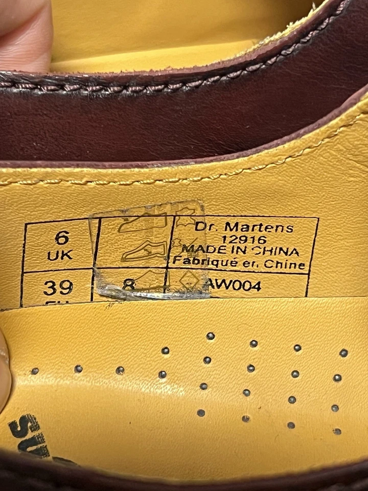 Dr. Martens 12916 Mary Jane Brown Burgundy Leather Shoes Women’s US 8 EU 39 - Image 3 of 4