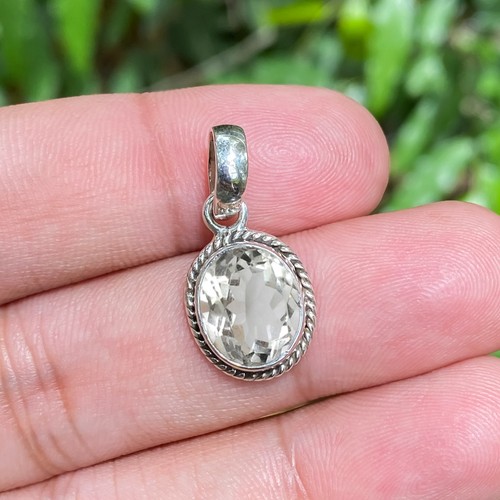 Birthstone Pendant 10x12 mm Oval Gemstone Jewelry, Silver Handmade Gift for Her - Picture 47 of 54